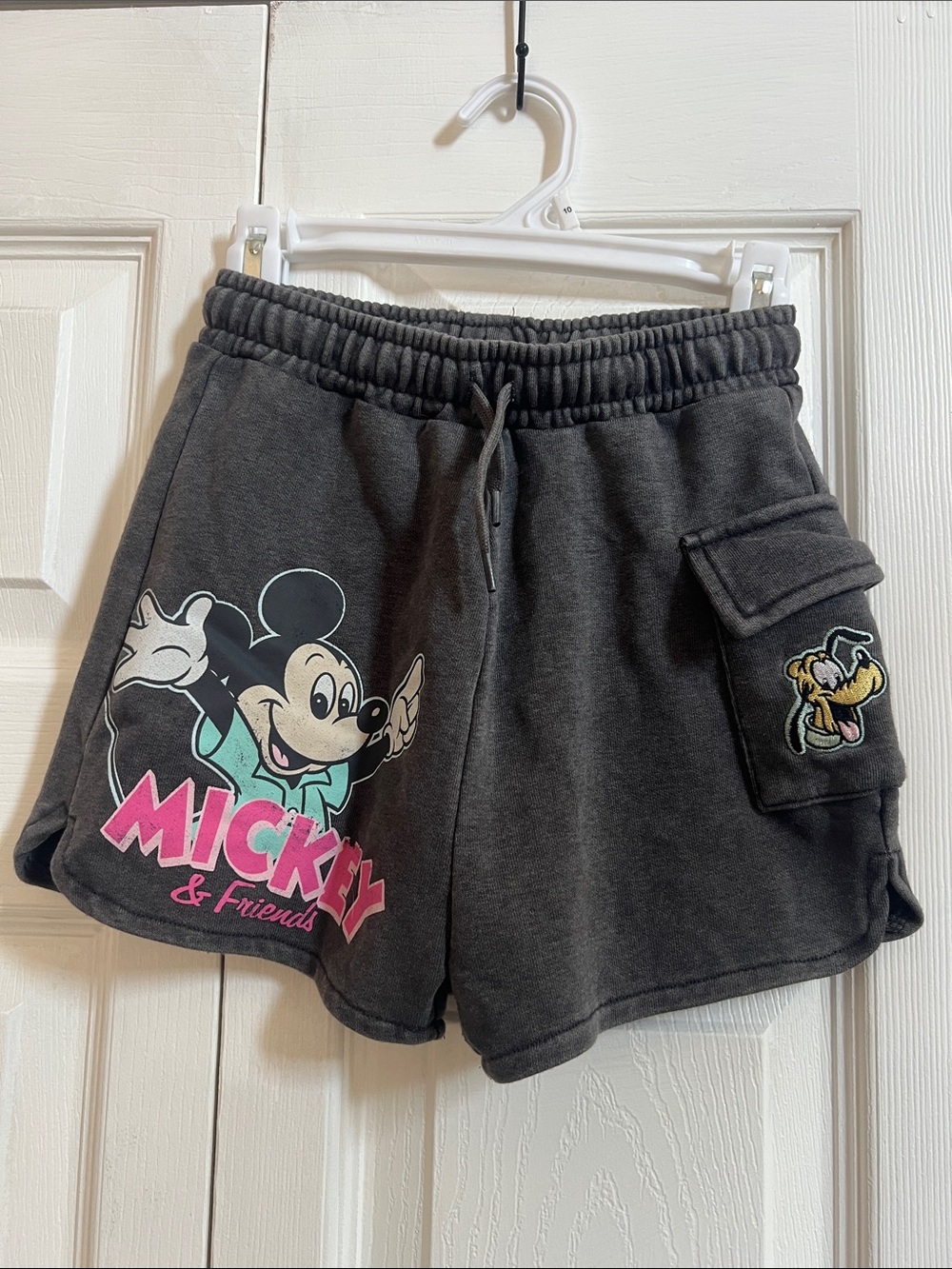 Primark Black Mickey & Friends Graphic Drawstring Shorts